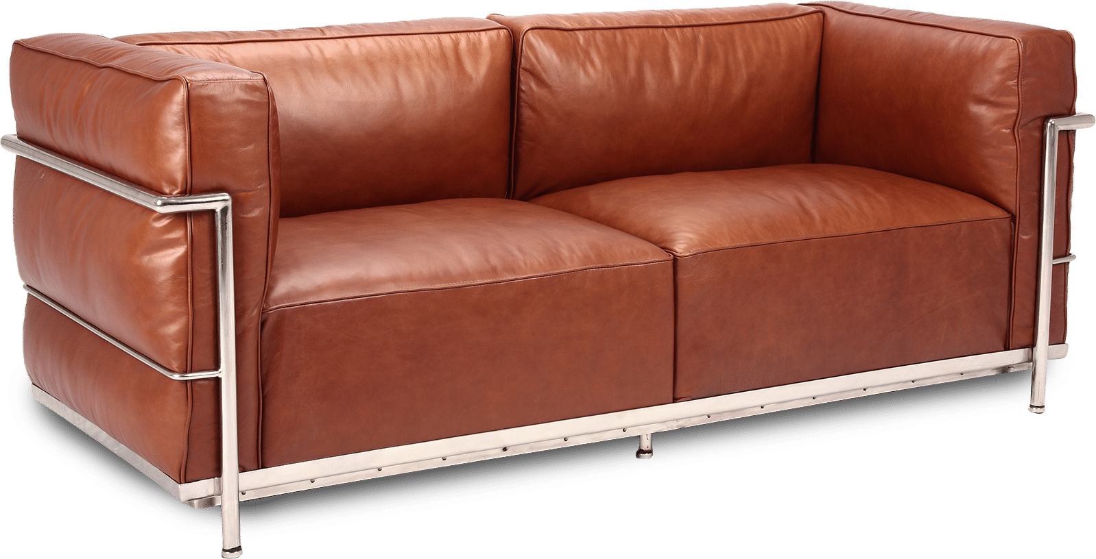 LC3 Style 2 Seater Grand Sofa  Dark Tan image.