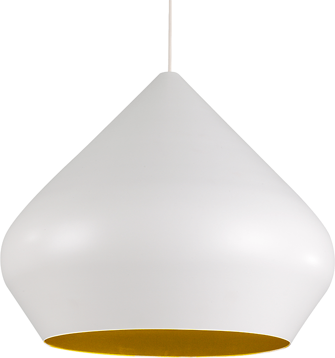 Beat Pendant Light - Stout White / Gold image.