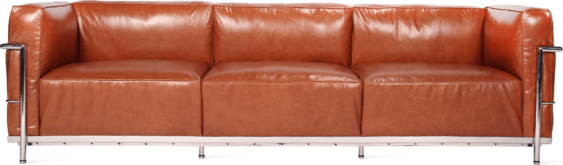 LC3 Style 3 Seater Grand Sofa Dark Tan image.