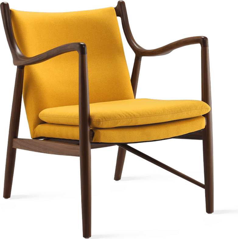 No. 45 Chair Mustard/Fabric/Walnut image.
