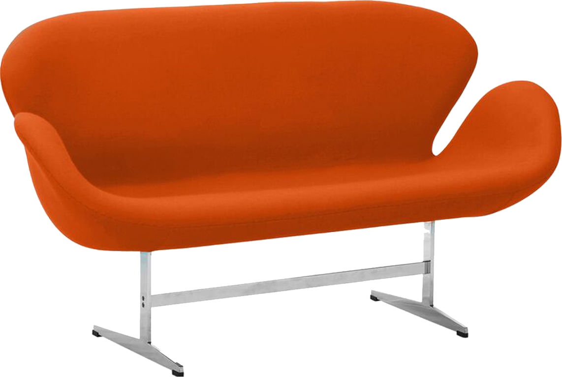The Swan Sofa Wool/Orange image.