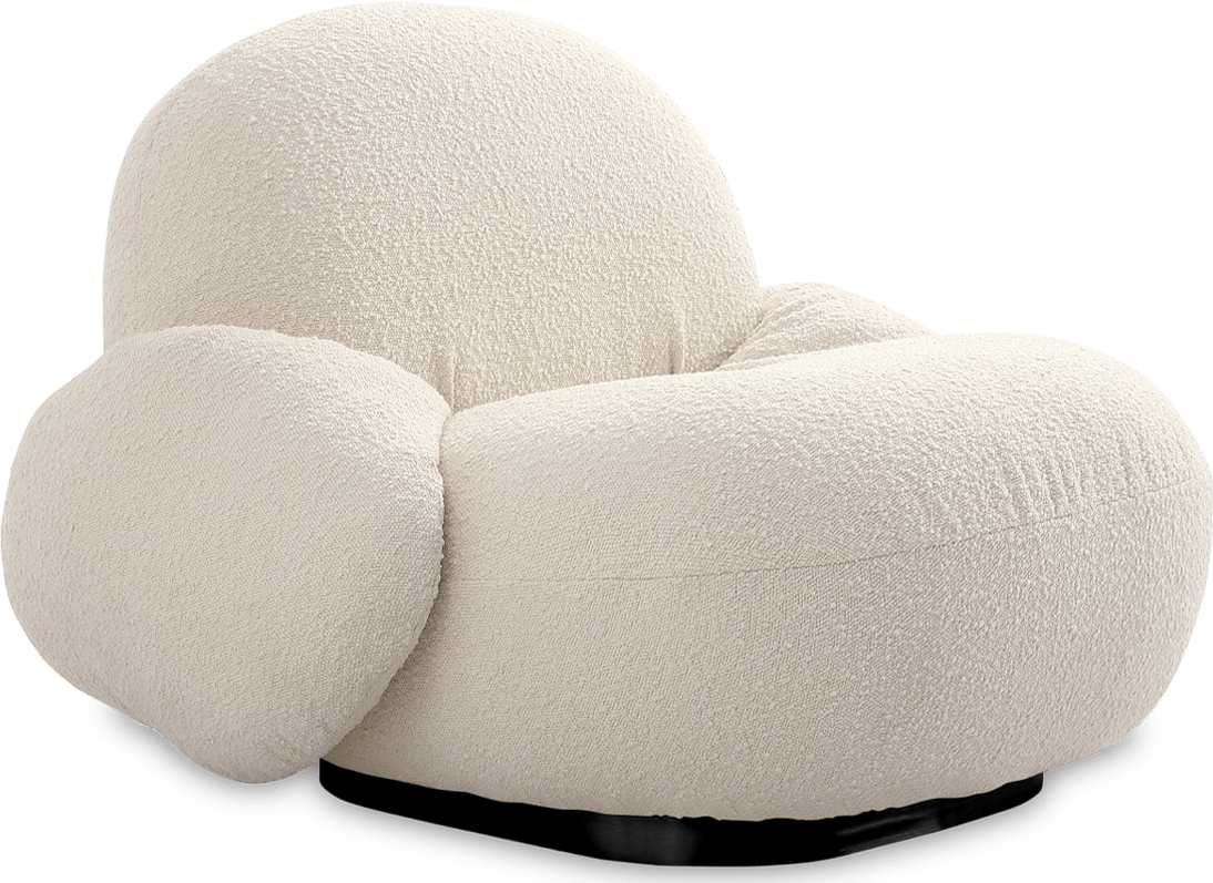Pacha Style Armchair Black/Creamy Boucle/Boucle image.