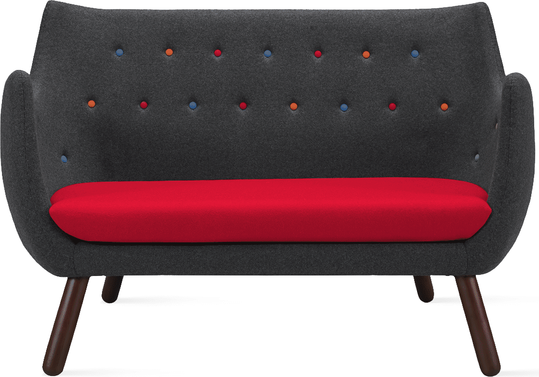 Poet 2 Seater Sofa Deep Red image.