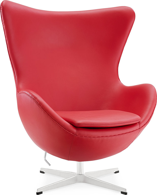 The Egg Chair Italian Leather/With piping/Red image.