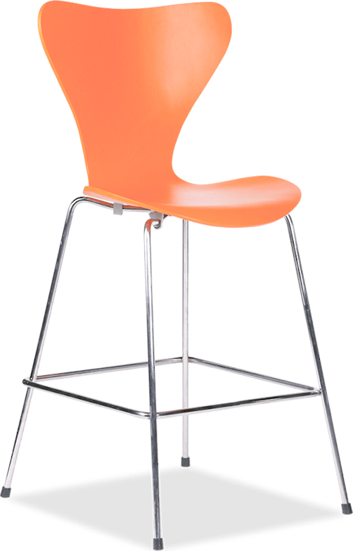 Series 7 Barstool  Plywood/Orange image.