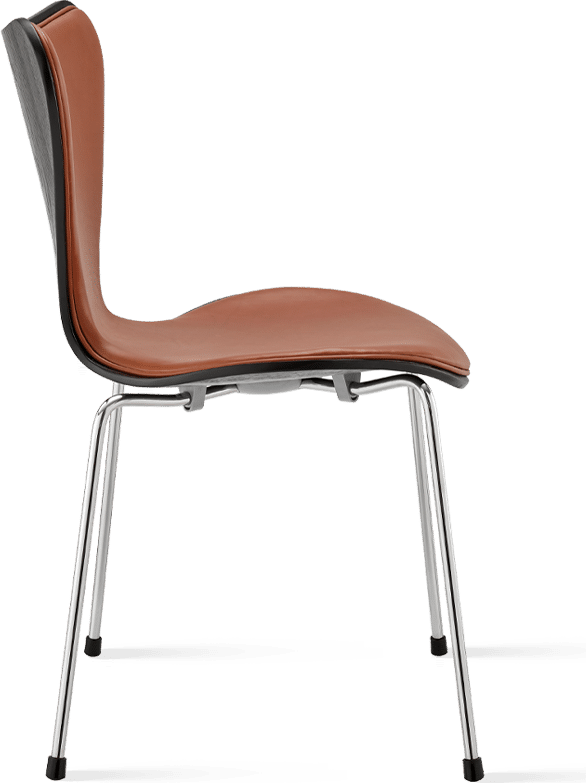 Series 7 Chair Half Upholstered Premium Leather Dark Tan Mobelaris