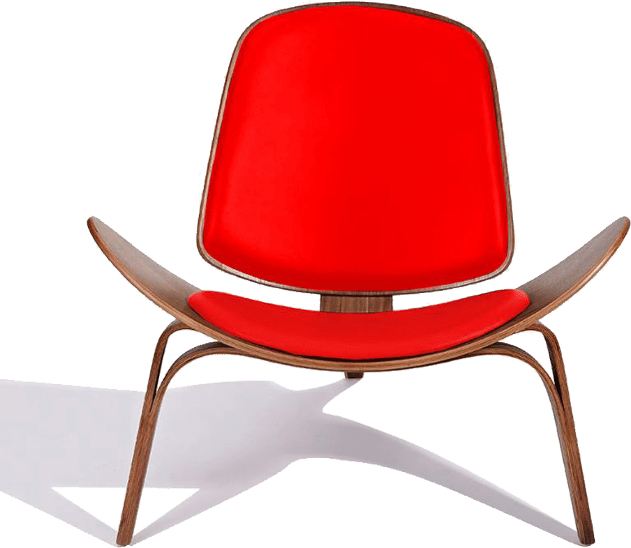 Red shell chair deals