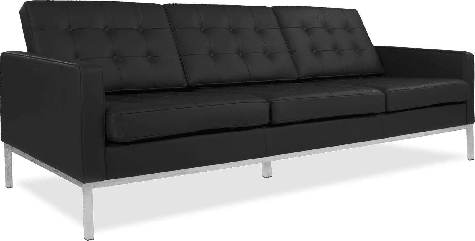Knoll 3 Seater Sofa Italian Leather/Black image.