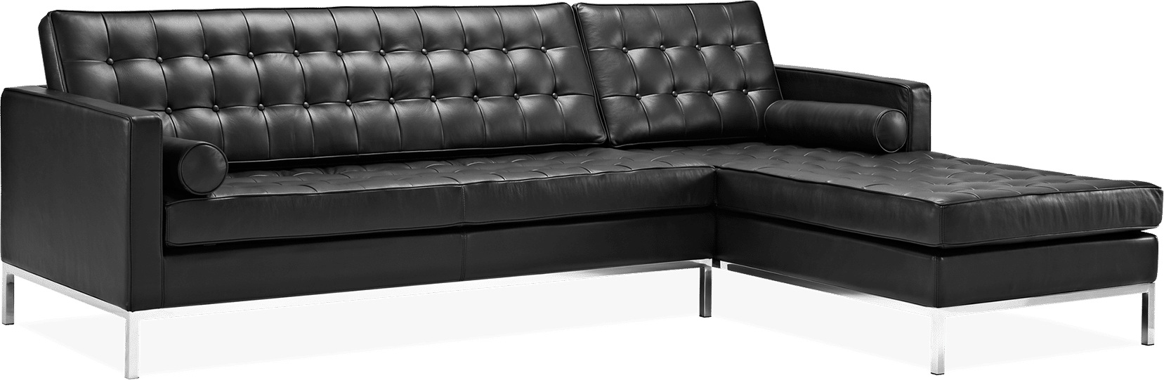Knoll Corner Sofa Premium Leather/Black  image.