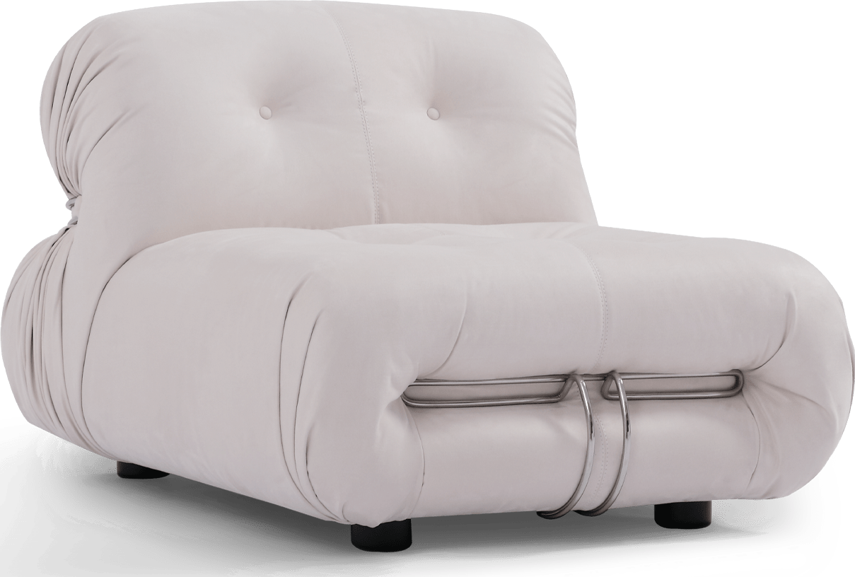 Soriana Style Lounge Chair Creamy Alcantara image.