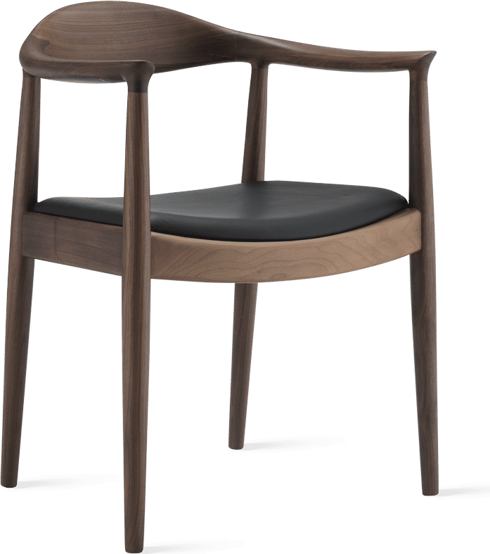The Chair - PP501 Black/Walnut image.
