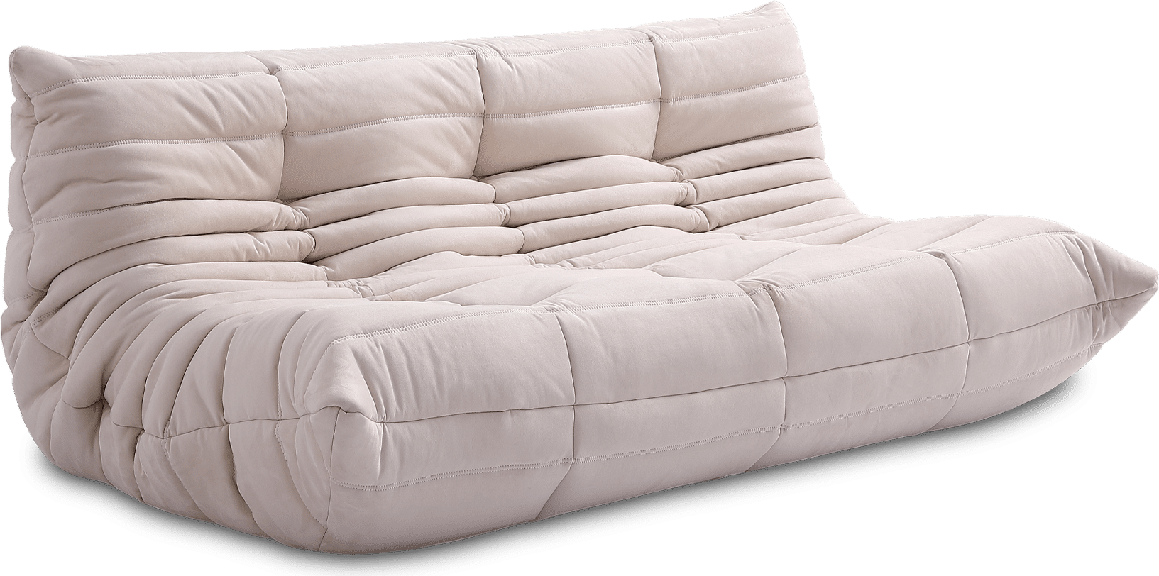 Comfort Style 3 Seater Sofa Creamy Alcantara Mobelaris