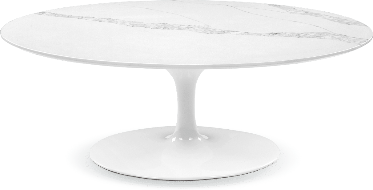 Tulip Oval Coffee Table Marble Marble White Quartz 120 Mobelaris