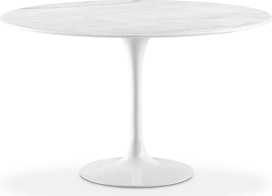 Tulip Round Dining Table - White Marble White Marble/120 CM image.