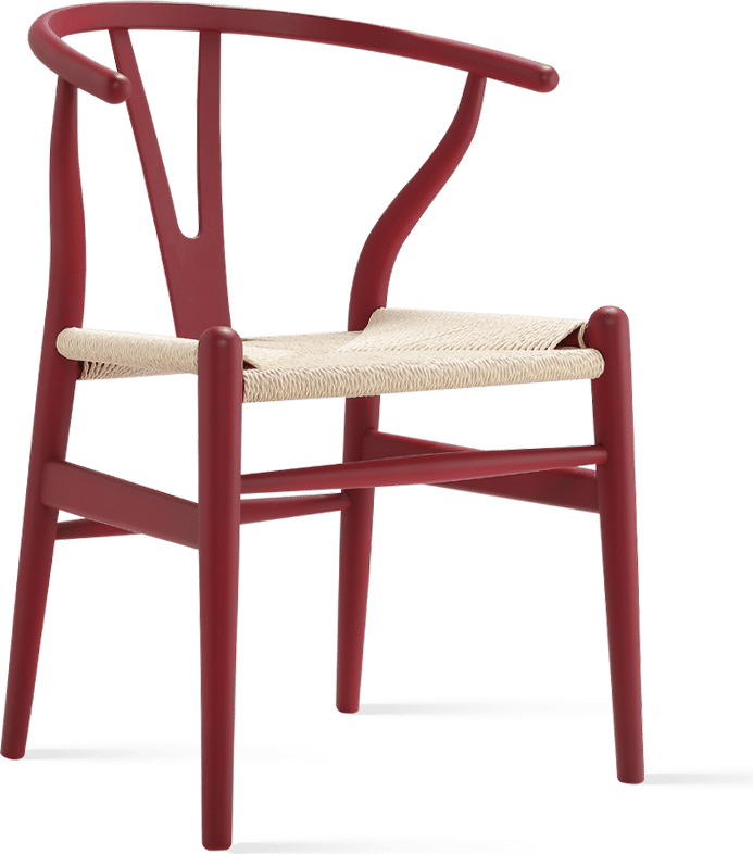 Wishbone (Y) Chair - CH24 Lacquered/Red Berry image.