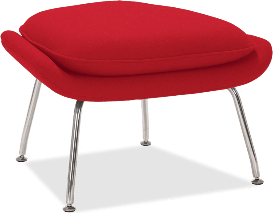 Womb Chair Ottoman Wool/Deep Red image.